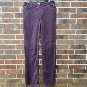Coldwater Creek Plum Corduroy Pants 8 Tall
